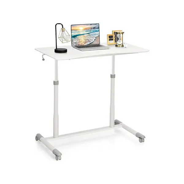 Household lift able and foldable bedside computer desk