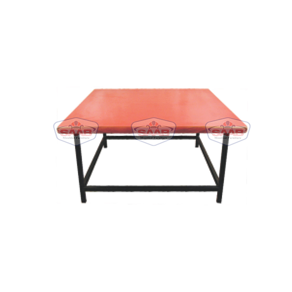 Wooden Table With Steel Frame (S-114)